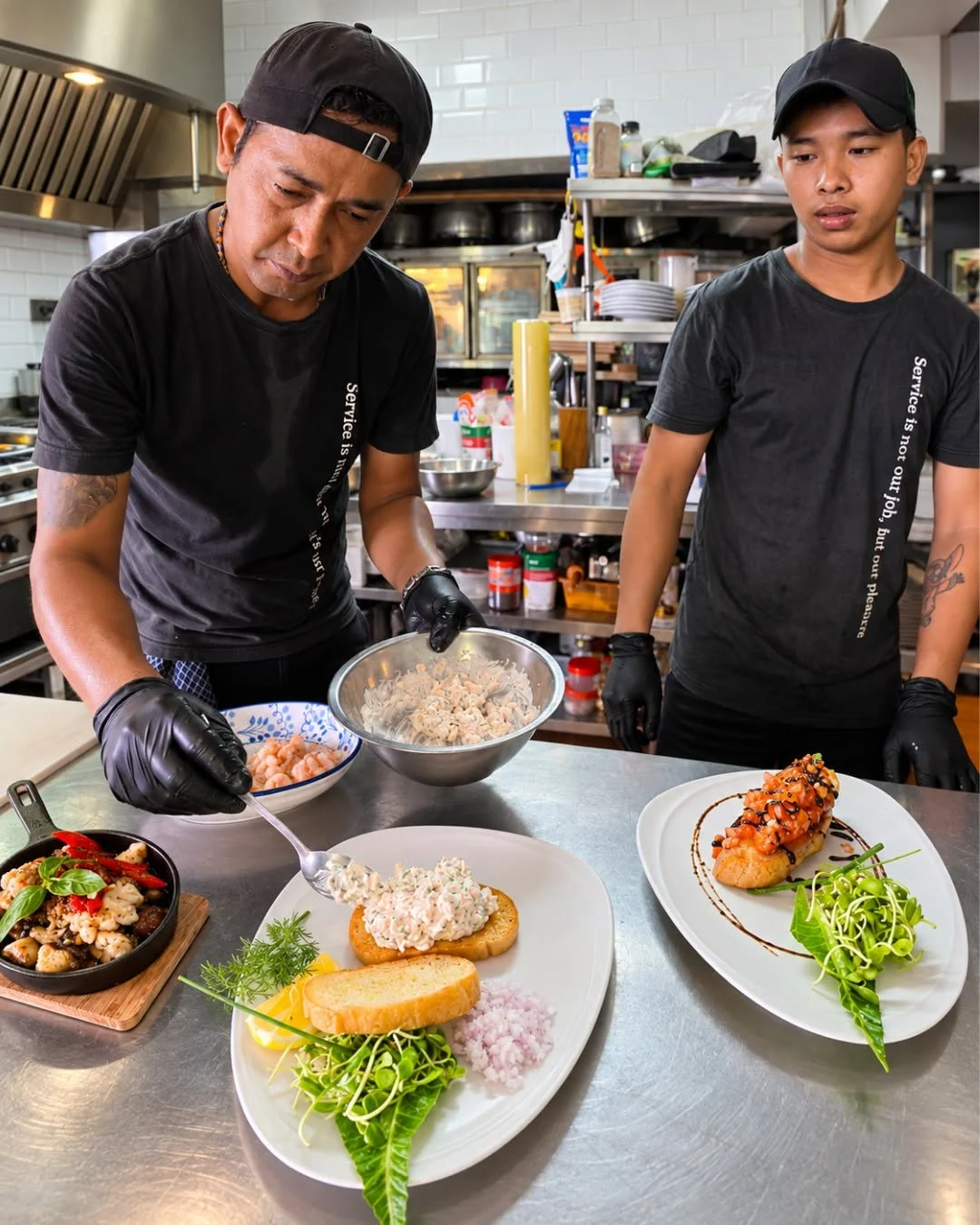 Real photograph of Christer with the EAT Bar & Grill team